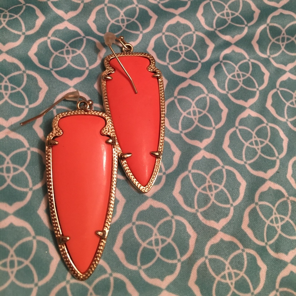 Kendra Scott Coral color Skylar Earrings