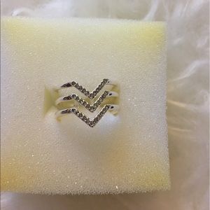 Stella & Dot Pave Chevron Ring