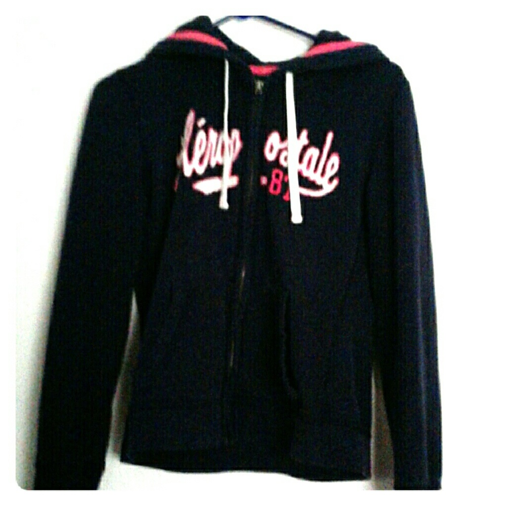 dark blue and pink aeropostale sweater