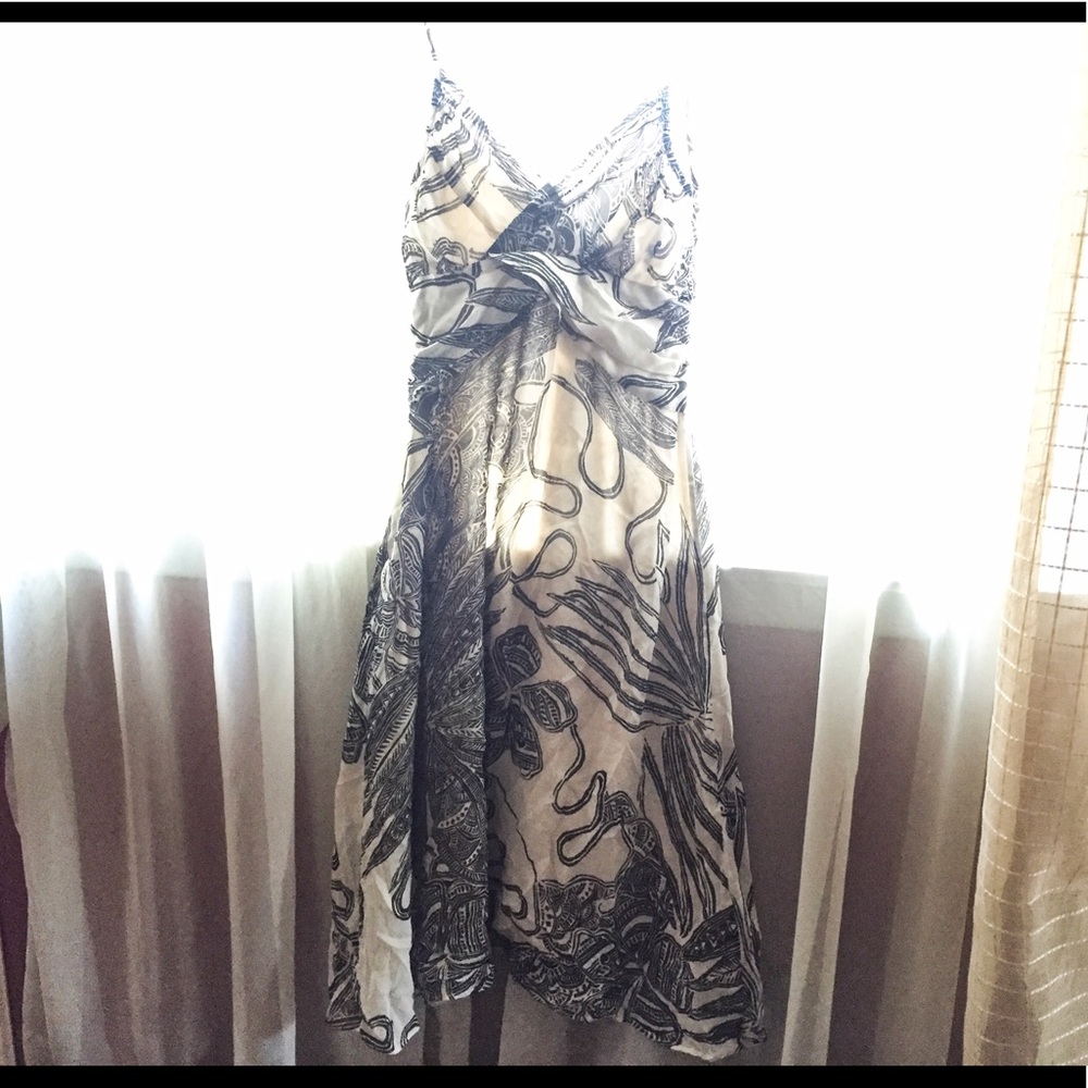 THEORY 100% silk print sundress