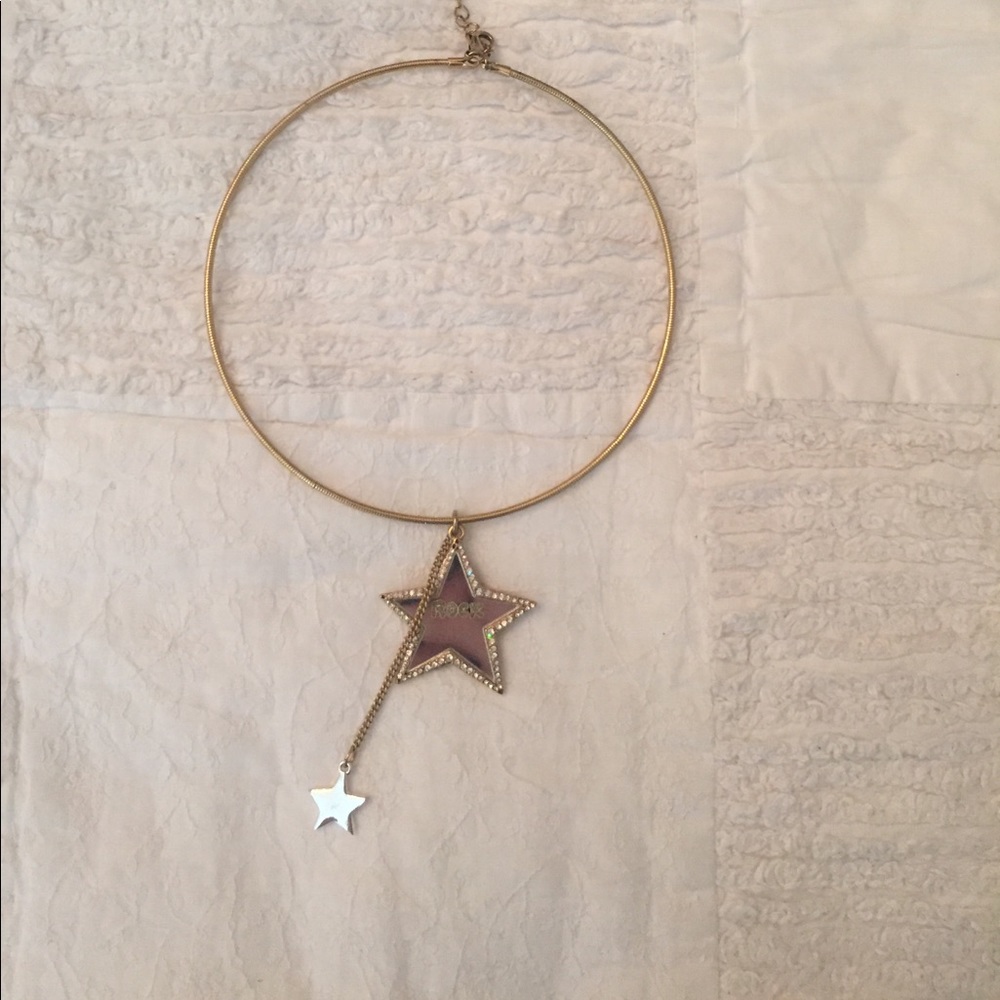 Betsy Johnson gold rock star choker!