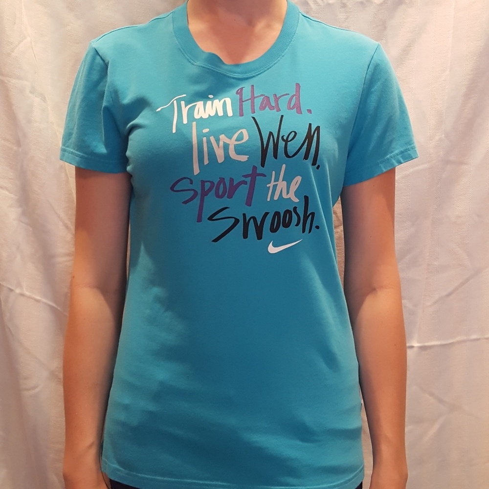 Nike Dry-Fit teal blue workout t-shirt