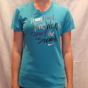 Nike Dry-Fit teal blue workout t-shirt