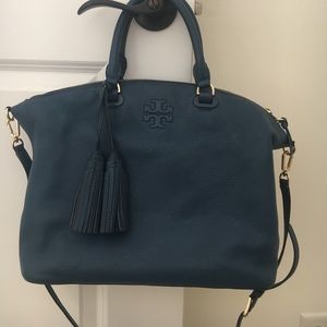 Tory Burch Thea Slouchy Satchel-blue