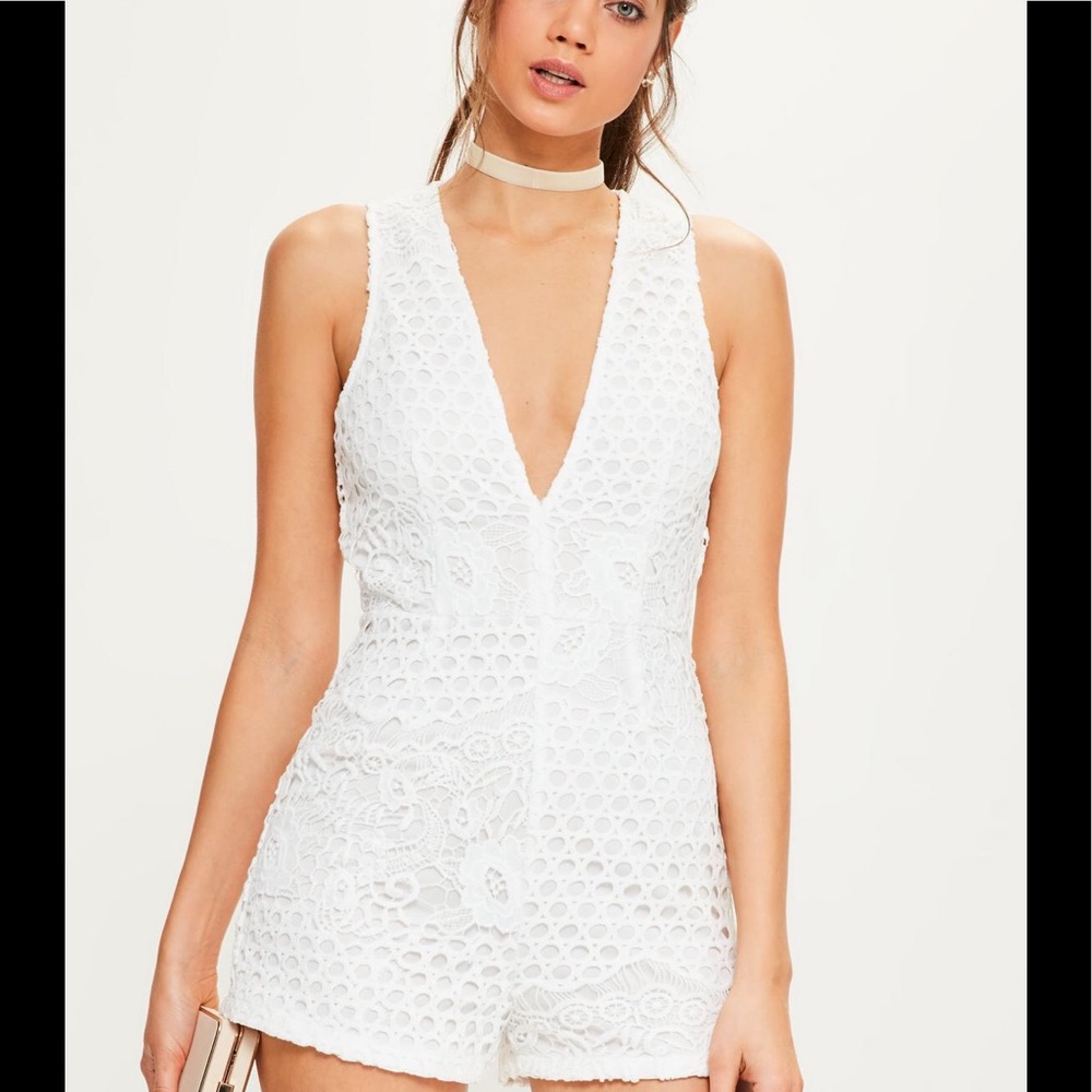 White Lace Romper