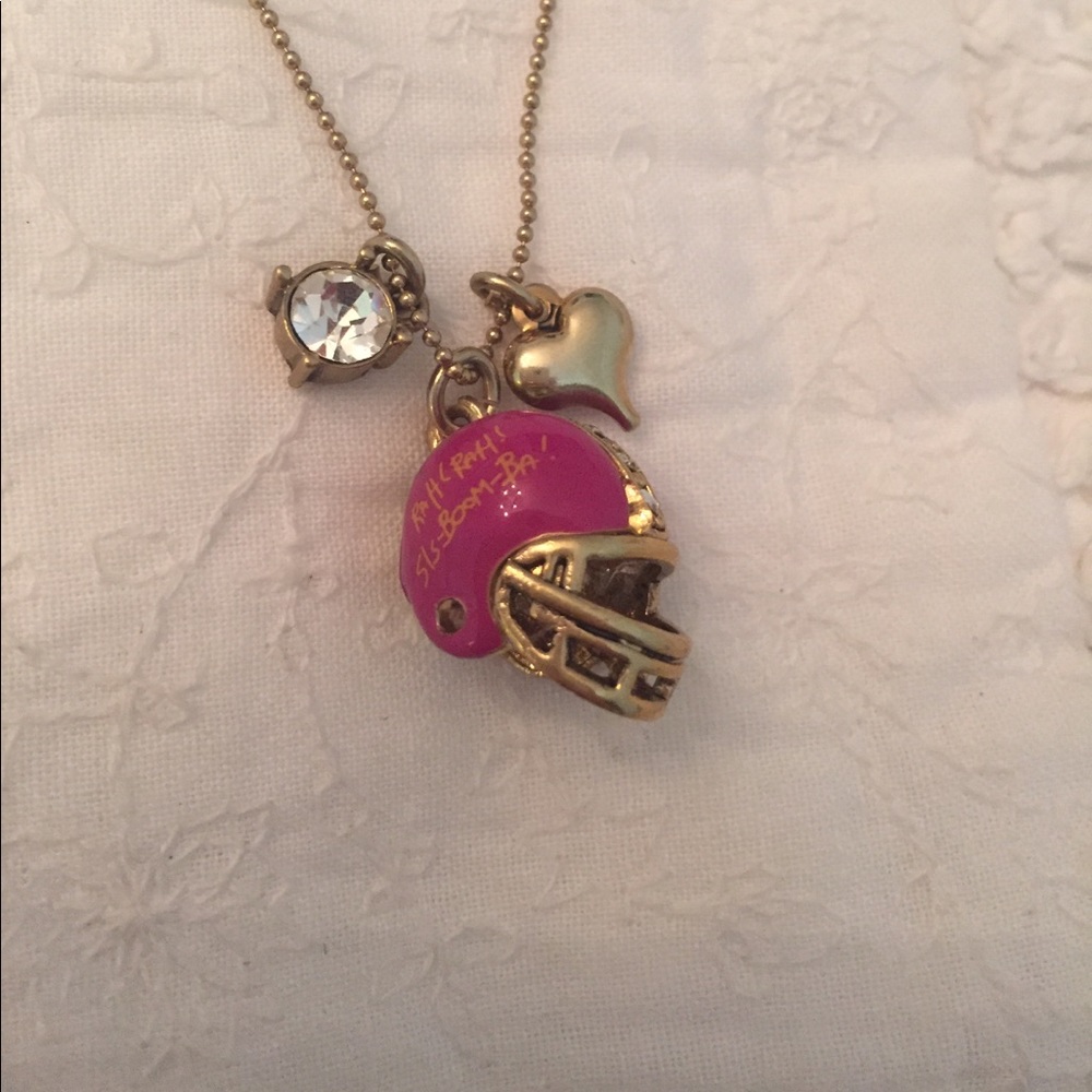 Football helmet homecoming Betsy Johnson necklace