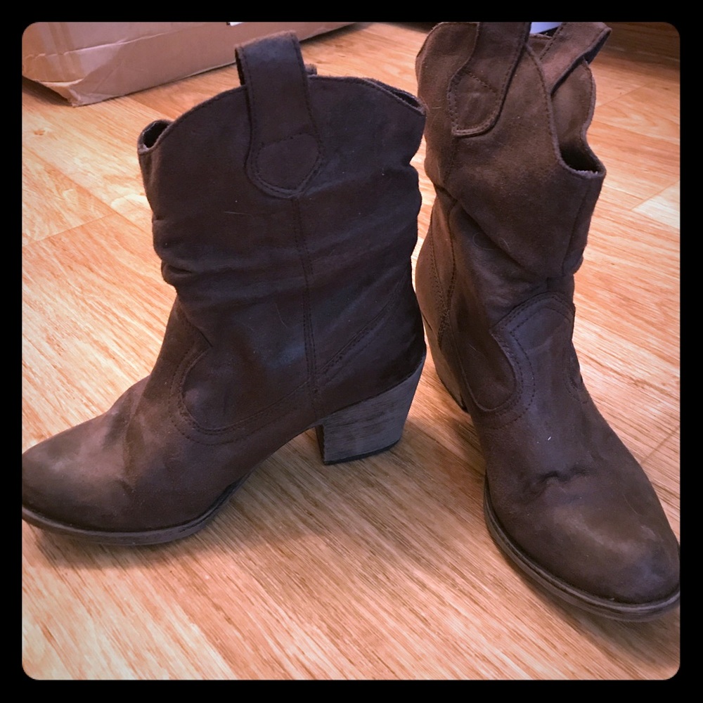 Brown booties