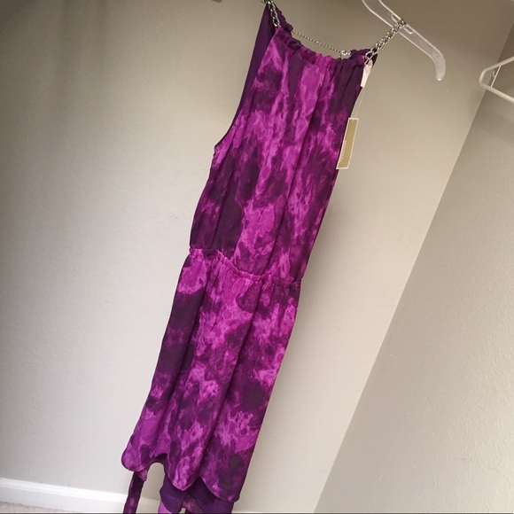 MICHAEL KORS VIOLET DRESS W/ CHAIN STRAPS - Picture 4 of 5