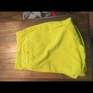 Yellow/Green Boyfriend Shorts