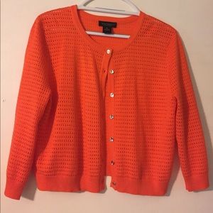 Bright orange sweater Petite Lg