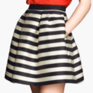 H&M Flared Striped Skirt size 14