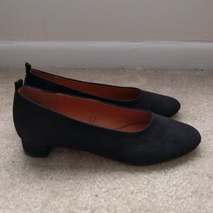H&M Faux Suede Block Heel Pumps