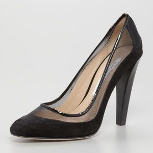 Diane von Furstenberg Darlena Suede and Mesh Pump