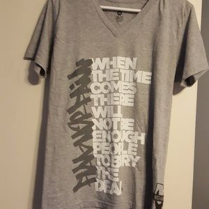 Men's grey Flag Nor Fail v neck t shirt