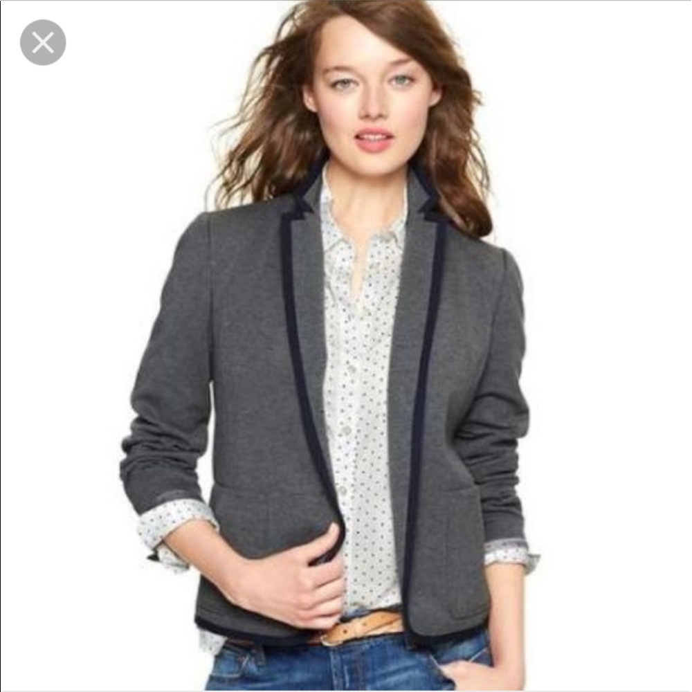 Gap Academy Blazer - Gray with Navy Trim