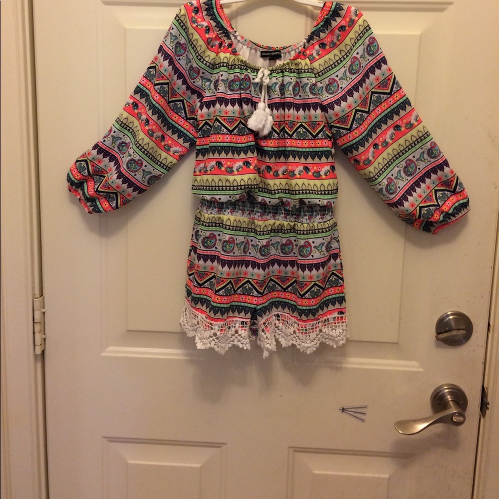 Sequin Hearts Romper