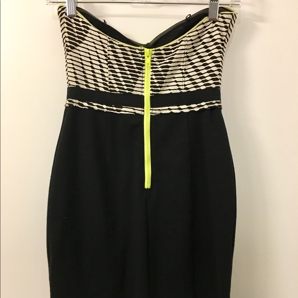 Silence + Noise Black and White Strapless Dress