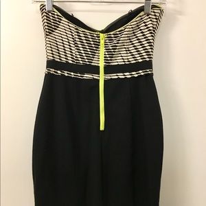 Silence + Noise Black and White Strapless Dress