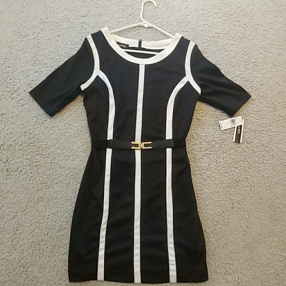 Black and white A.Byer belted dress size 9
