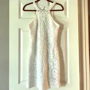 White crochet Lilly Pulitzer mini dress