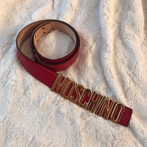 Red Moschino belt