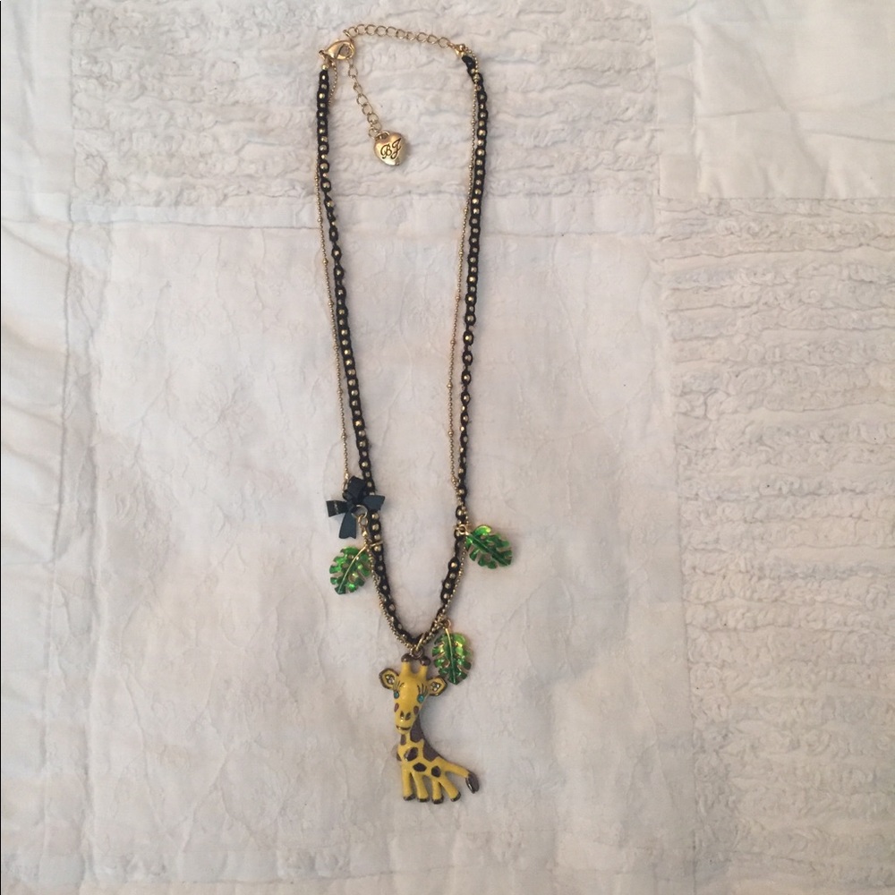 Betsy Johnson giraffe necklace with charms!