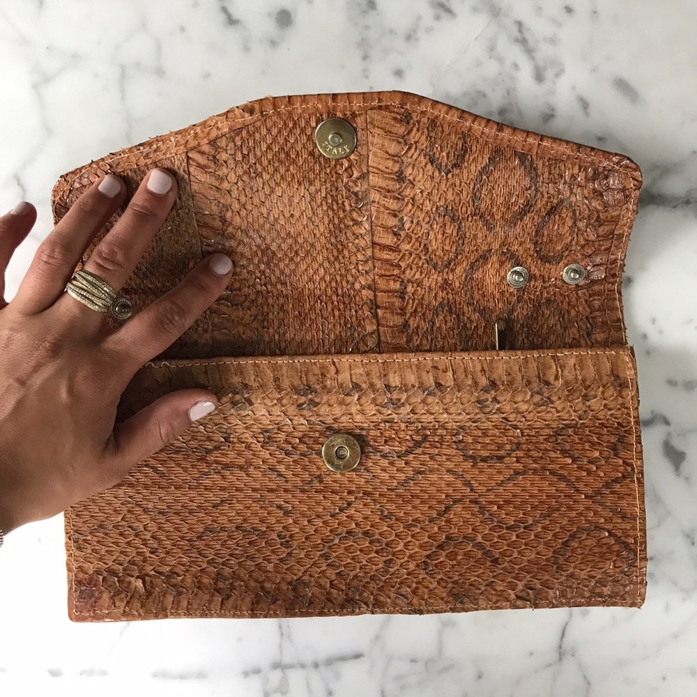 Vintage Authentic Python Clutch - image 2