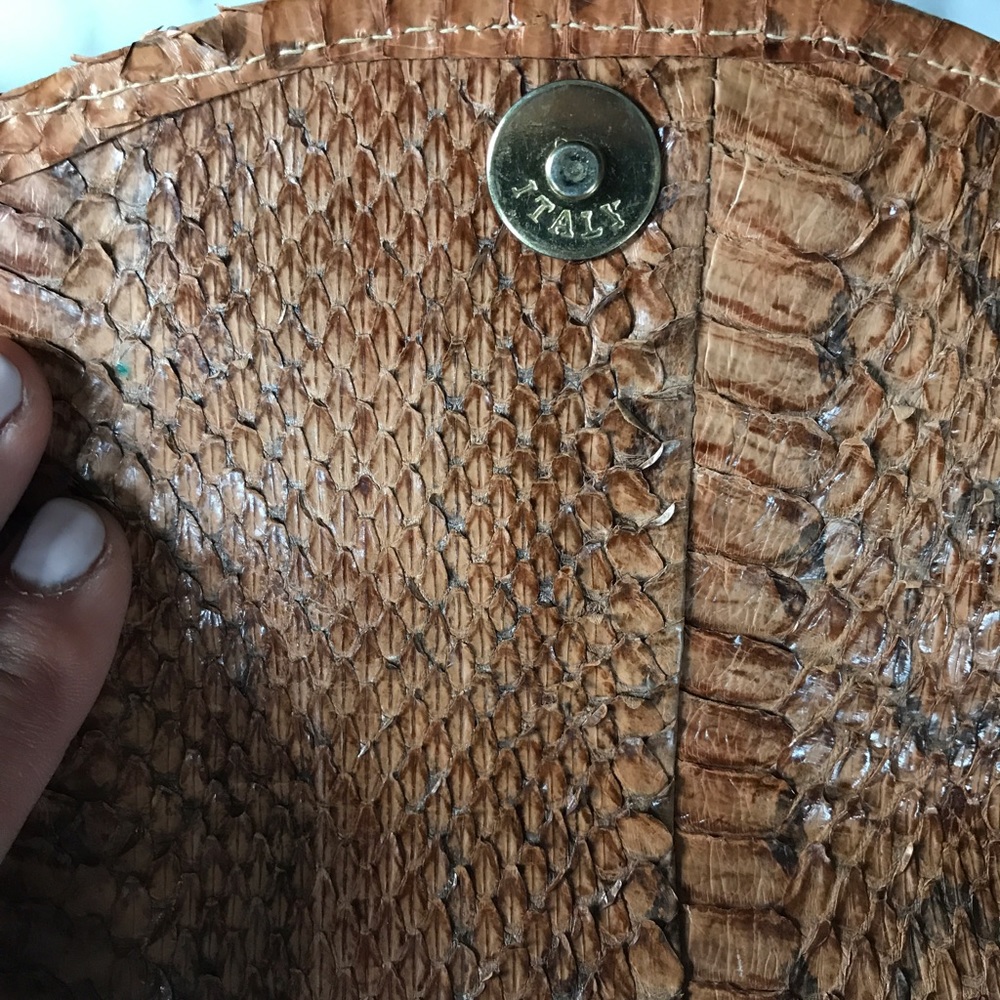 Vintage Authentic Python Clutch - image 4