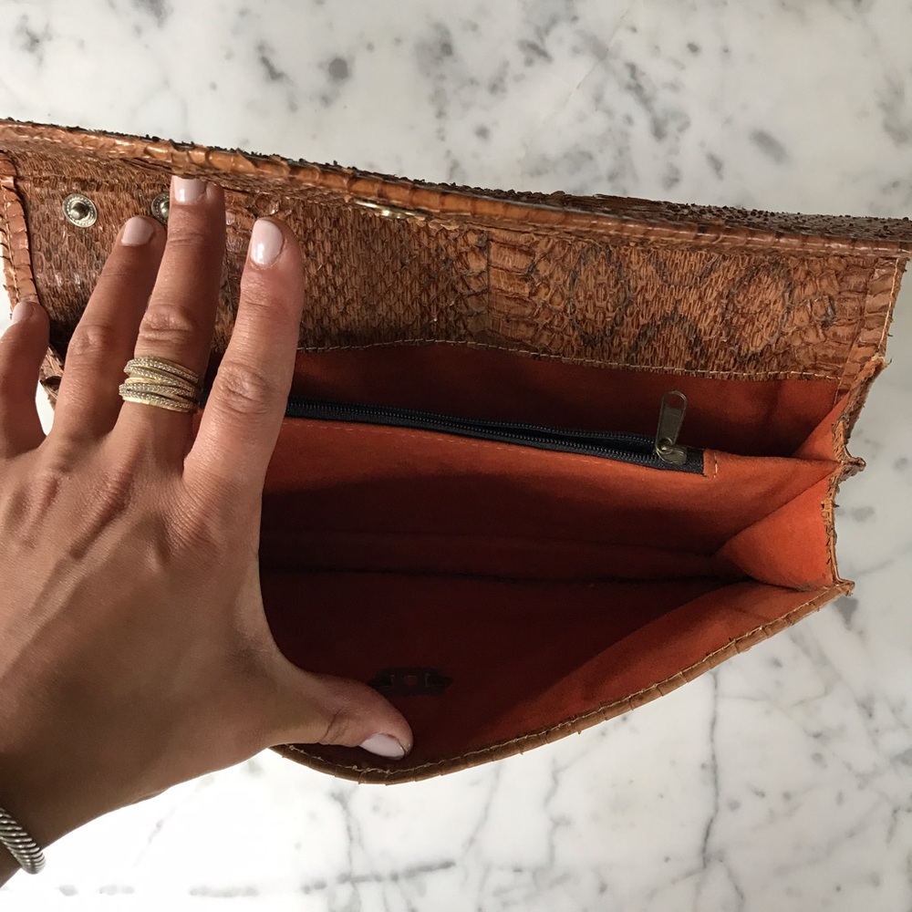 Vintage Authentic Python Clutch - image 3