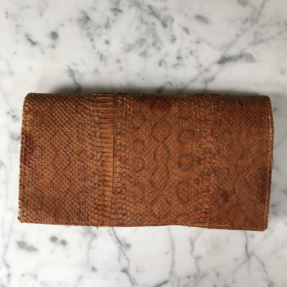 Vintage Authentic Python Clutch - image 5