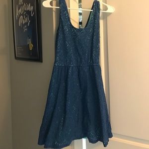 Blue lace dress