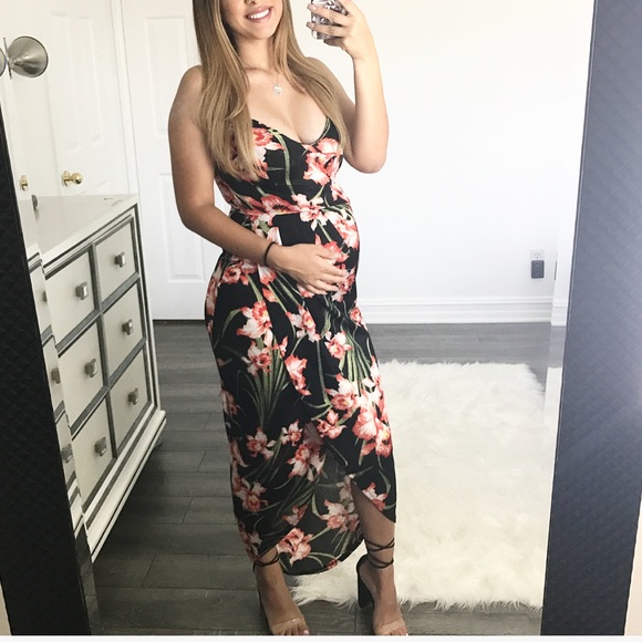 •LAST ONE• Black tropical dress - Picture 3 of 3