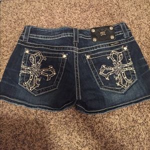 Bedazzled miss me shorts