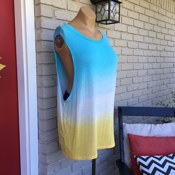Tops - Lightweight knit ombré tank or cover up