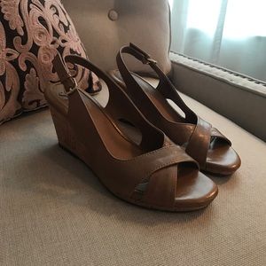 Sofft leather wedge sandal