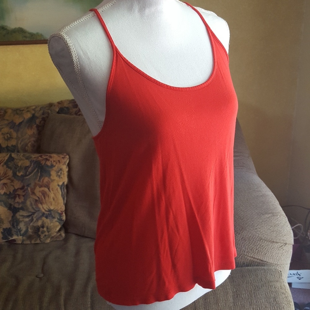 Red-orange 🌋 Cotton Tank