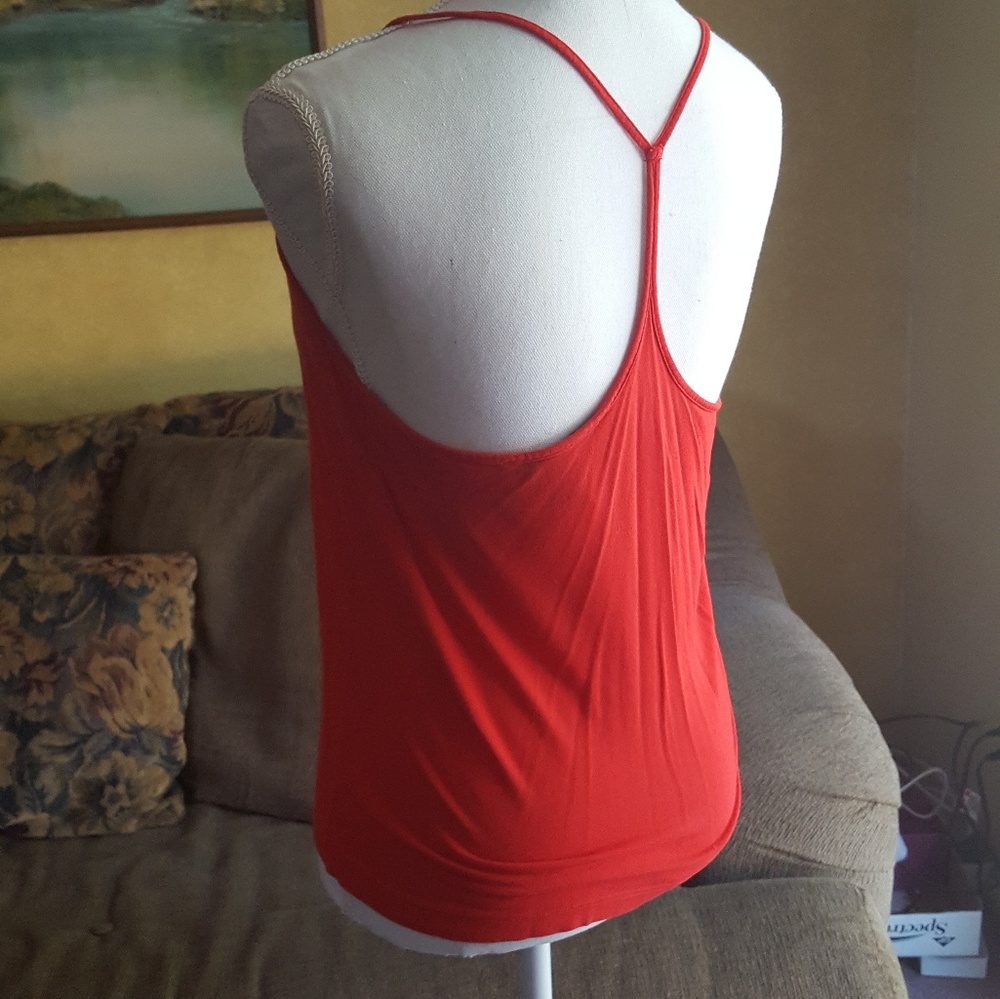 Red-orange 🌋 Cotton Tank - Picture 2 of 3