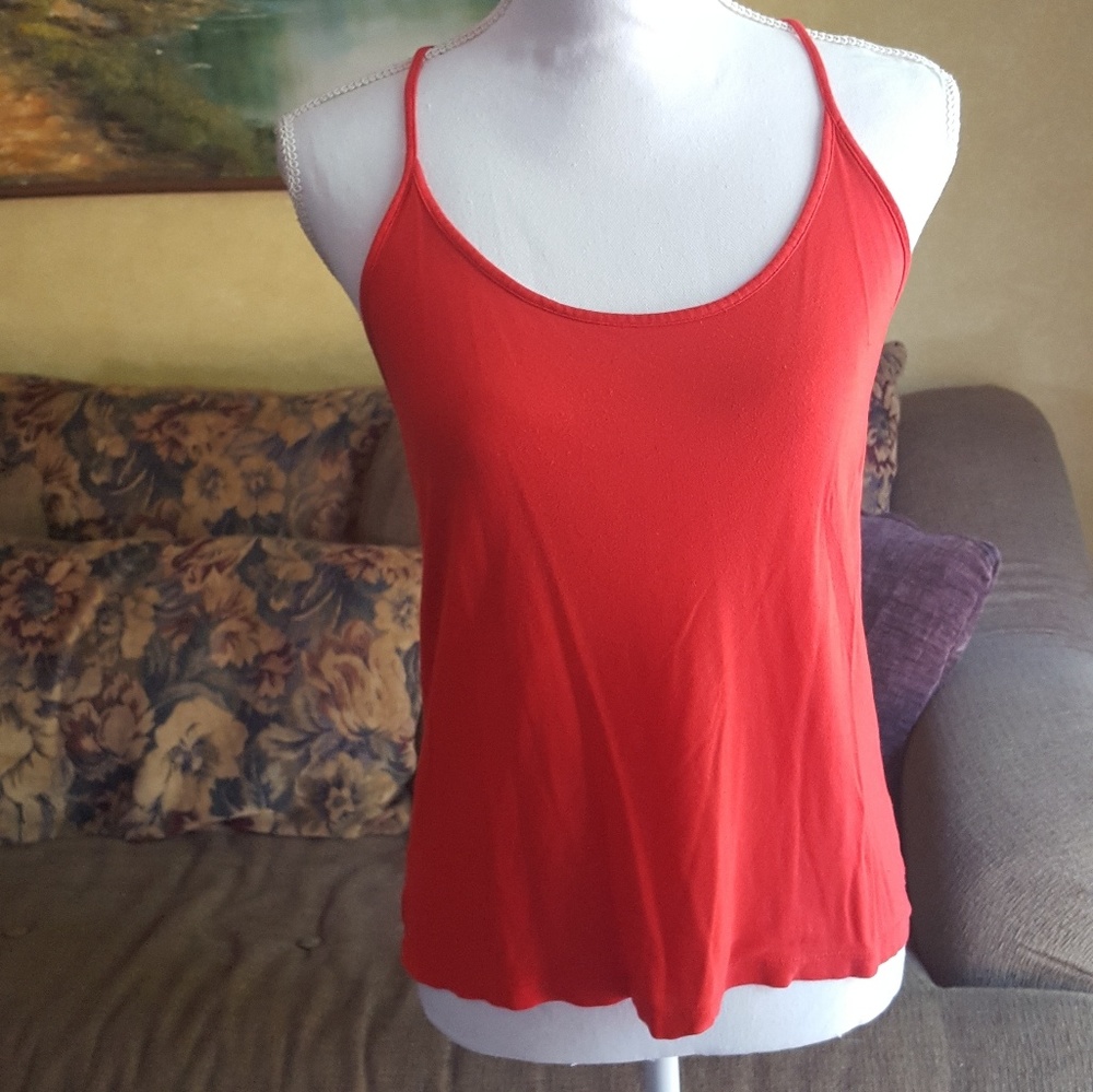 Red-orange 🌋 Cotton Tank - Picture 3 of 3