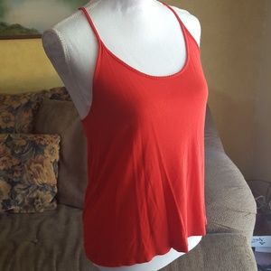 Red-orange 🌋 Cotton Tank
