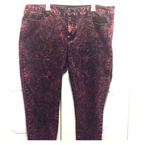 Forever 21 Plus Pink Acid Wash Jeans