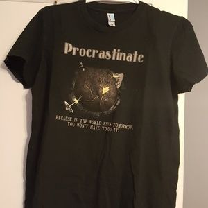 Shirt.woot Procrastinate funny tee shirt