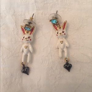 Betsy Johnson bunny earrings! So cute!