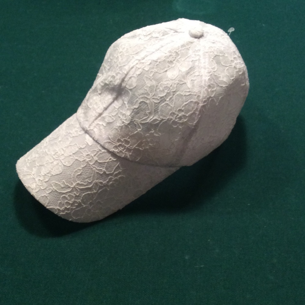 White lace baseball hat
