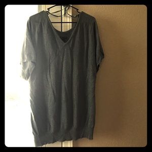 Gray short sleeved sweater