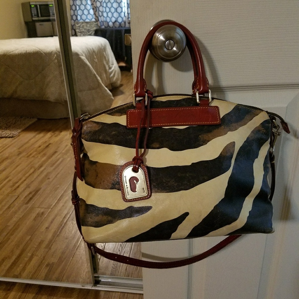 Dooney & Bourke Florentine Vachetta zebra print ba