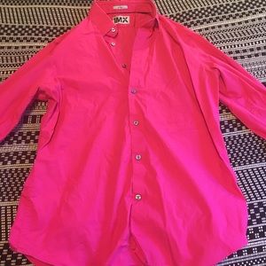XL Men's Express 1MX Fitted Button Down Pink