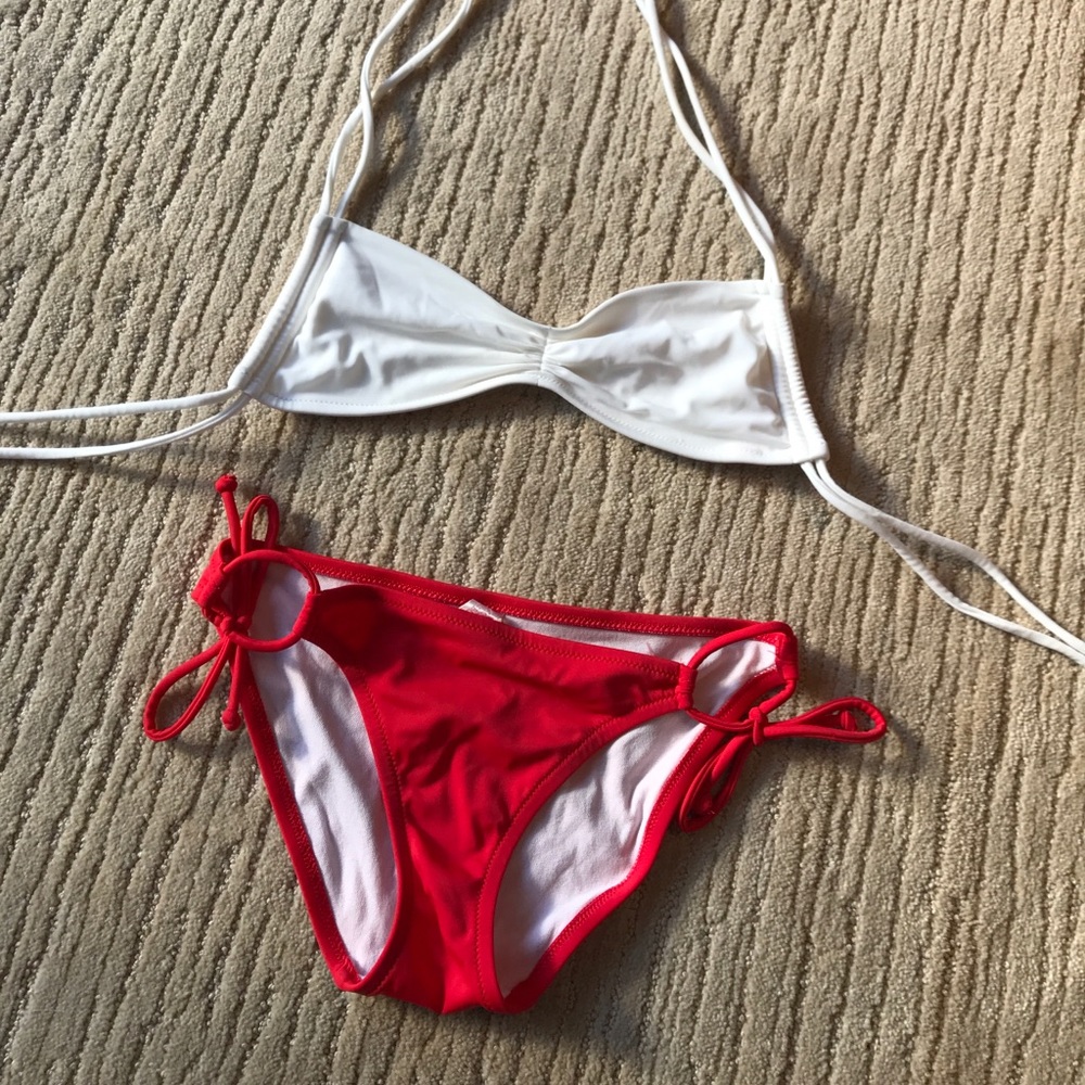 Victoria's Secret Red & White Bikini