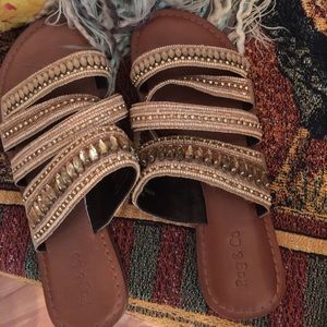 Slide on Rag and Co Sandals from the Buckle