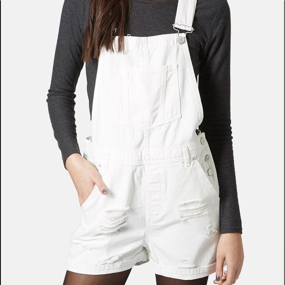 White TopShop overalls