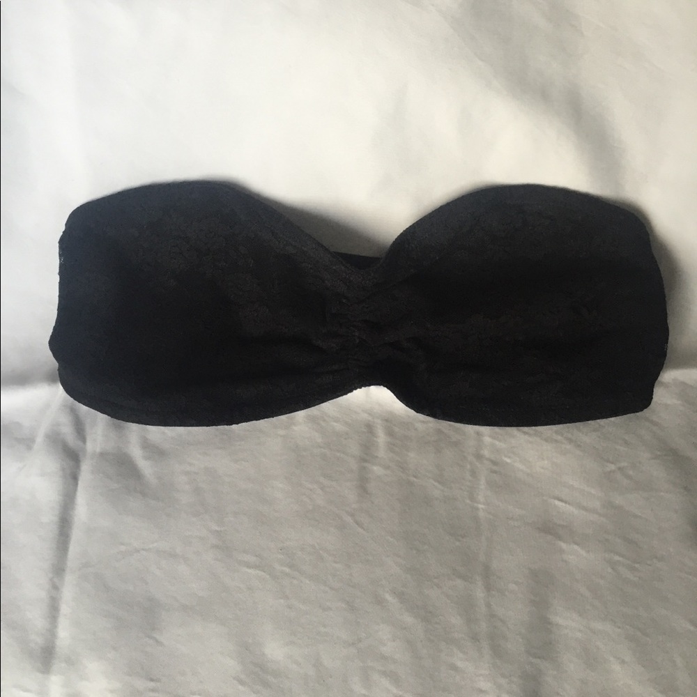 VS PINK black lace bandeau size small